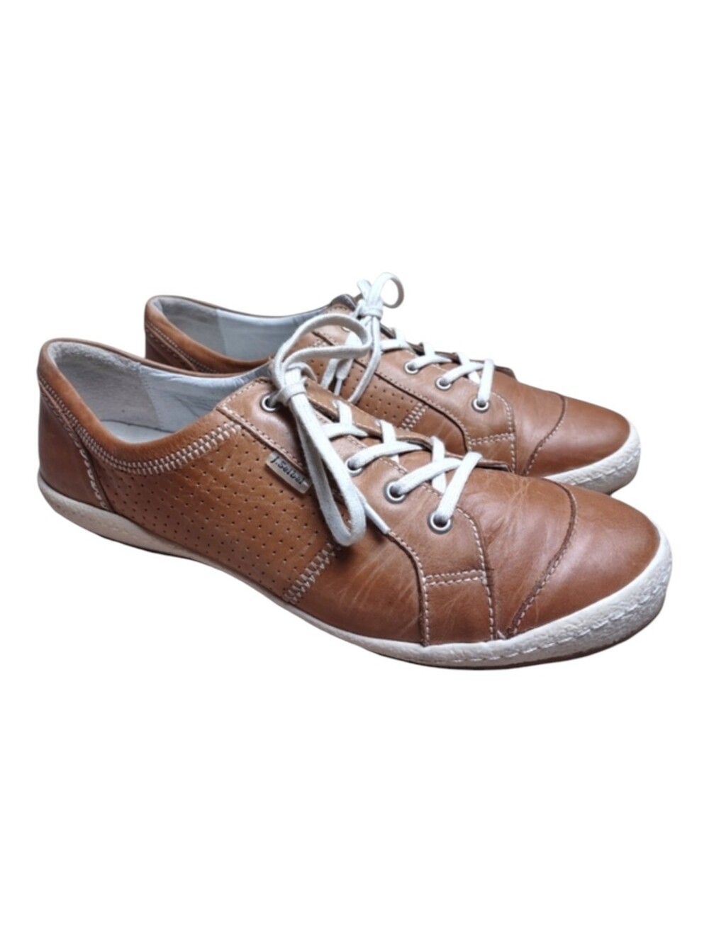 Josef Seibel Tan Leather Lace Up Oxford Walking Shoes Women's Size 42